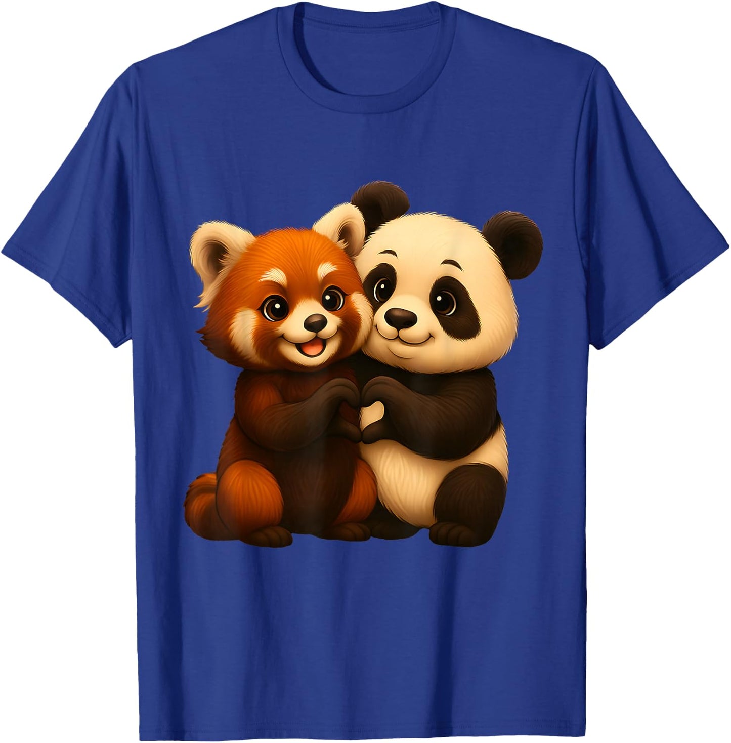 Lovers of Cute Panda and Red Panda T-Shirt - T-Shirt | Royal