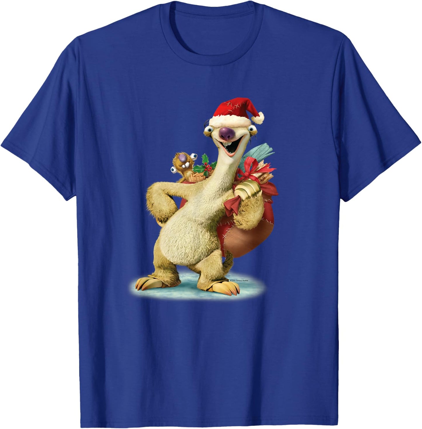 Ice Age Sid Prehistoric Santa for Christmas Holiday T-Shirt - T-Shirt | Royal