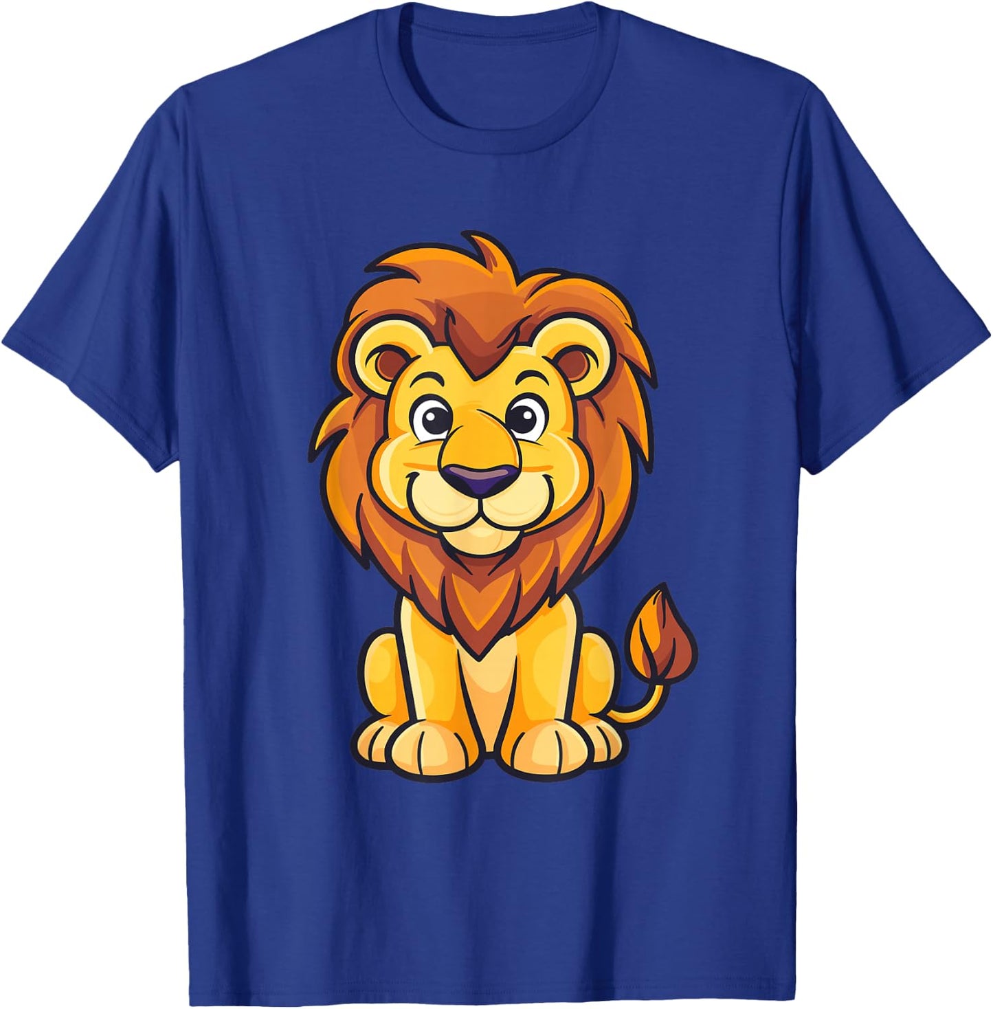 Cute Lion Children's , black T-Shirt - T-Shirt | Royal