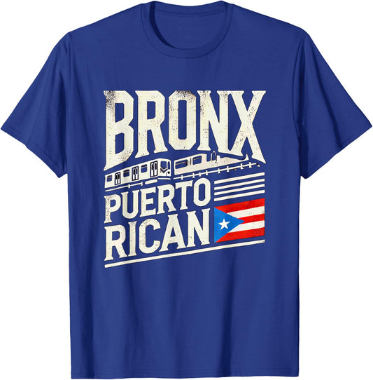 Bronx Puerto Rican Puerto Rico Flag NYC Train Subway Car Fun T-Shirt - T-Shirt | Royal