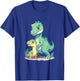 Cute Baby and Adult Dinosaur Graphic for Dino Lovers T-Shirt - T-Shirt | Royal