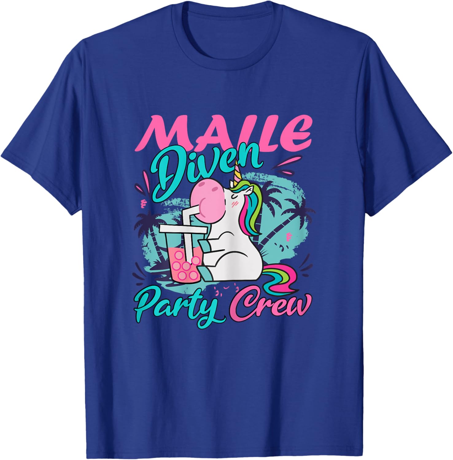 Malle Diven Party Crew Saufen , black T-Shirt - T-Shirt | Royal