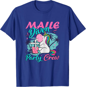 Malle Diven Party Crew Saufen , black T-Shirt - T-Shirt | Royal
