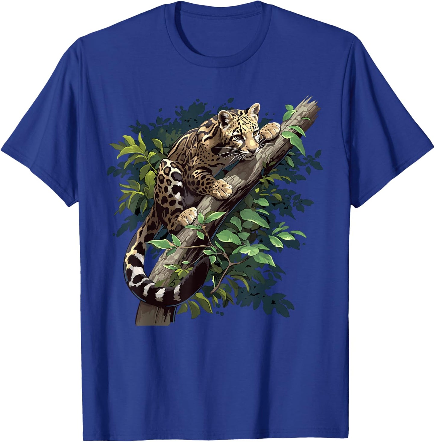Clouded Leopard Fog Leather , black T-Shirt - T-Shirt | Royal