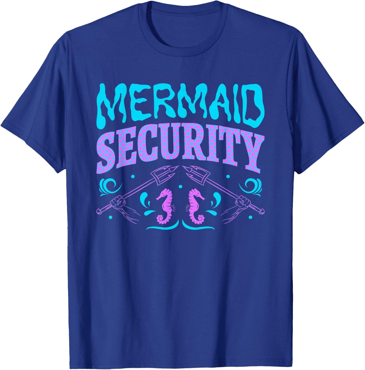 Mermaid Man Costume Birthday Party Outfit Mermaid Security T-Shirt - T-Shirt | Royal
