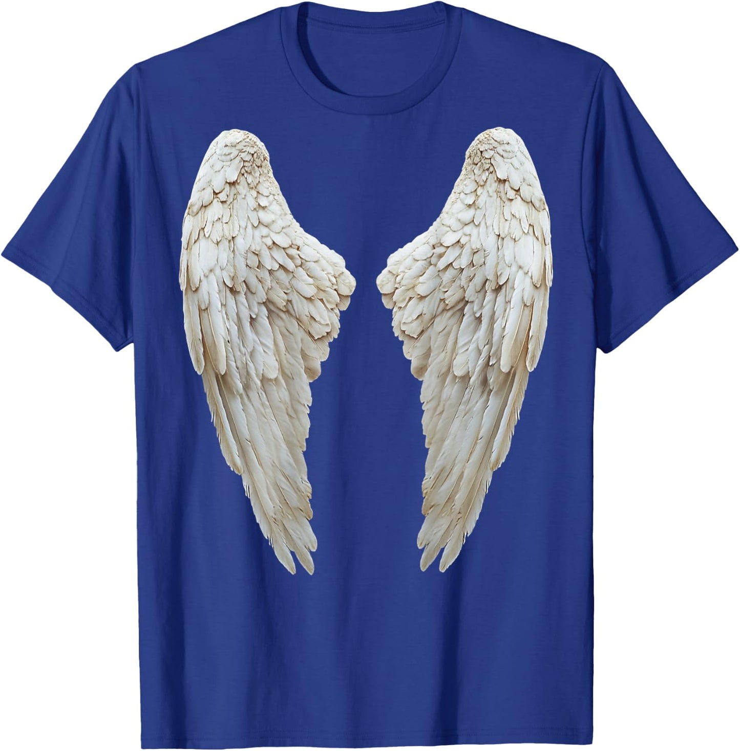 White and Black Christian Angel Wings T-Shirt - T-Shirt | Royal