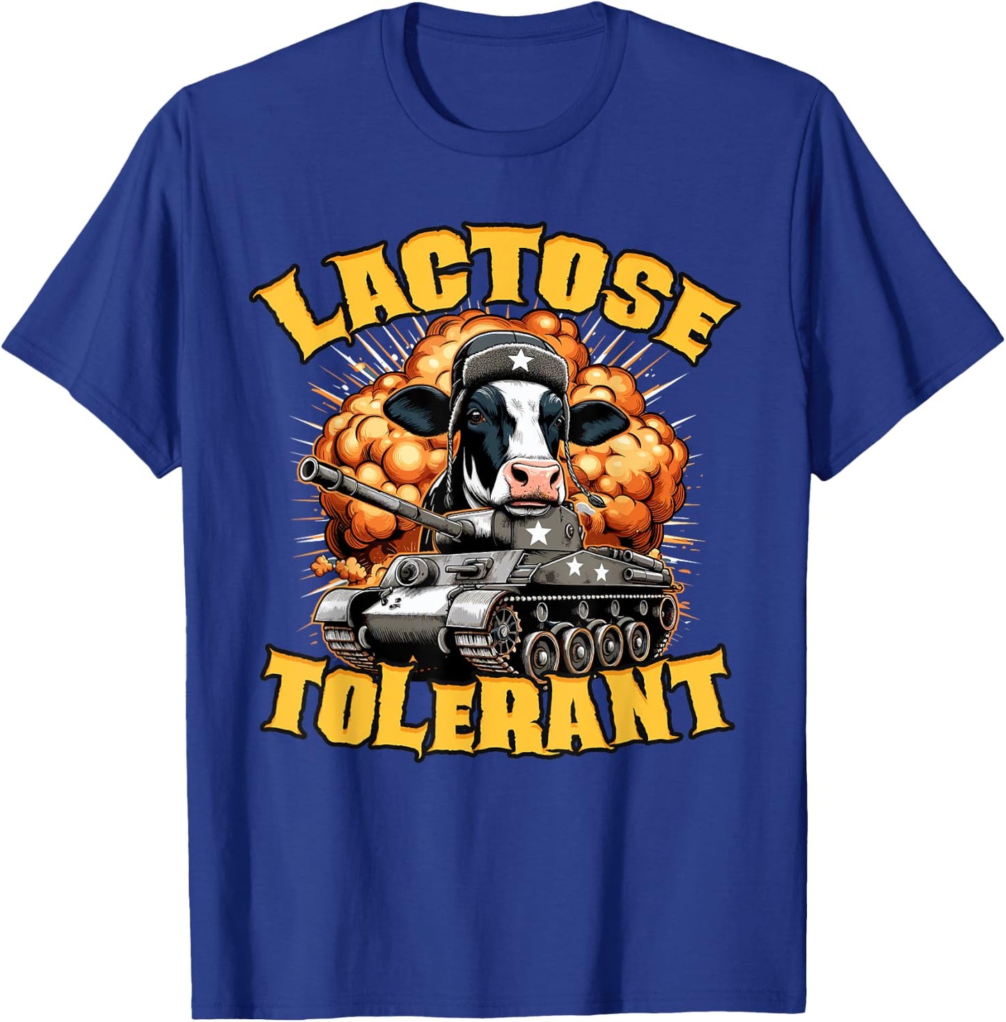Funny Milk Joke, Lactose, Tolerant, Cow Apparel Dairty Lover T-Shirt - T-Shirt | Royal