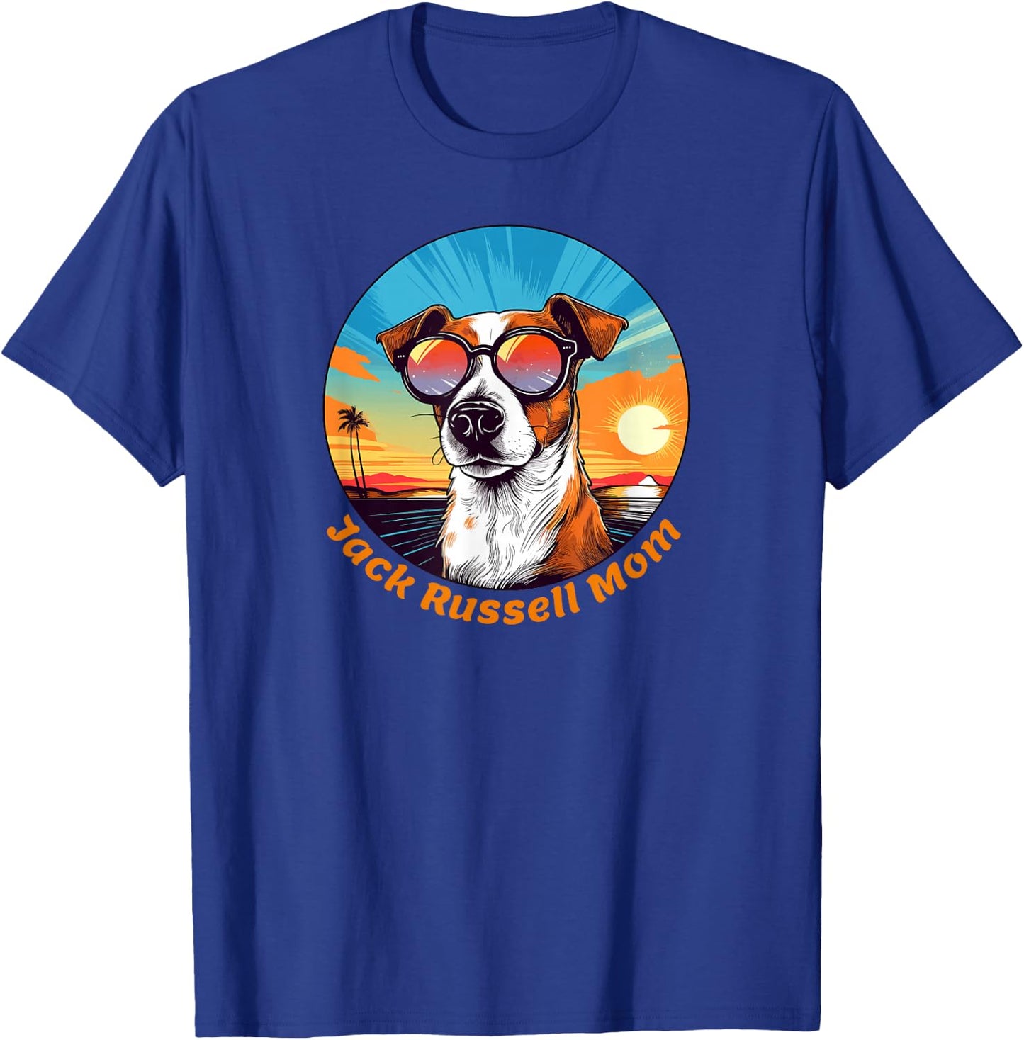 Cute Jack Russell Mom Retro Jack Russell Terrier Funny T-Shirt - T-Shirt | Royal
