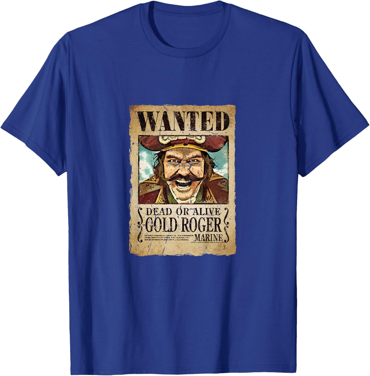 Roger Gol D Wanted Pirate King Anime Kids , Black, 2 T-Shirt - T-Shirt | Royal