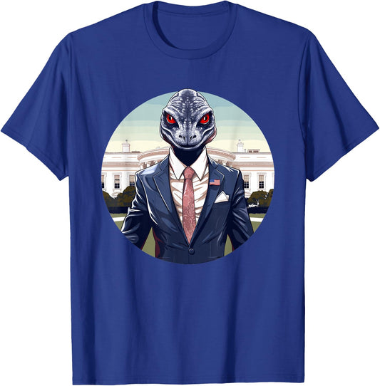 Reptilian Humanoid, Reptilian Agenda, Lizard People T-Shirt - T-Shirt | Royal