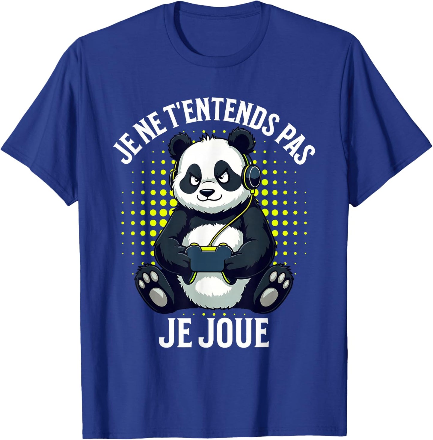 video games panda gaming boy gamer , Black, S T-Shirt - T-Shirt | Royal