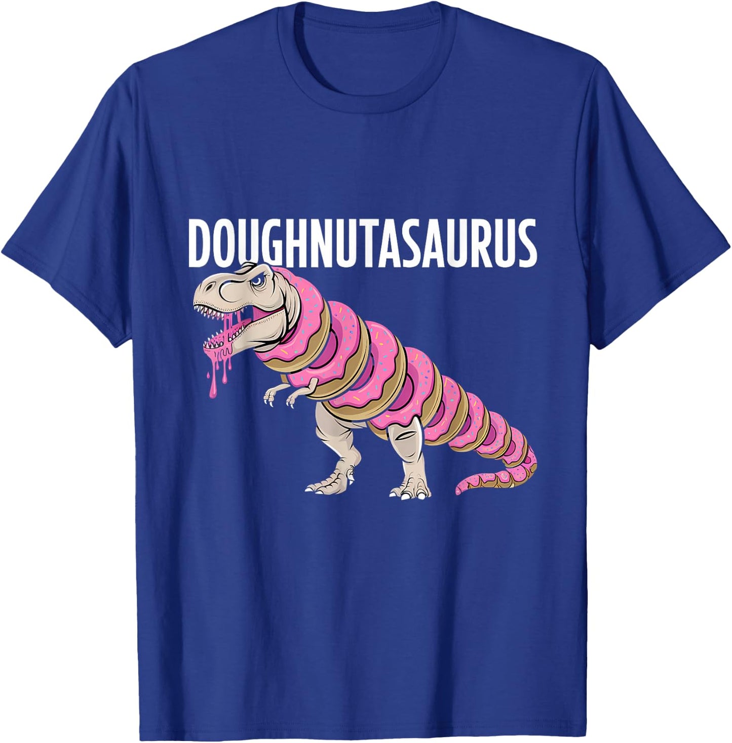 Doughnut Dino T-Rex Baking Donut Lover T-Shirt - T-Shirt | Royal