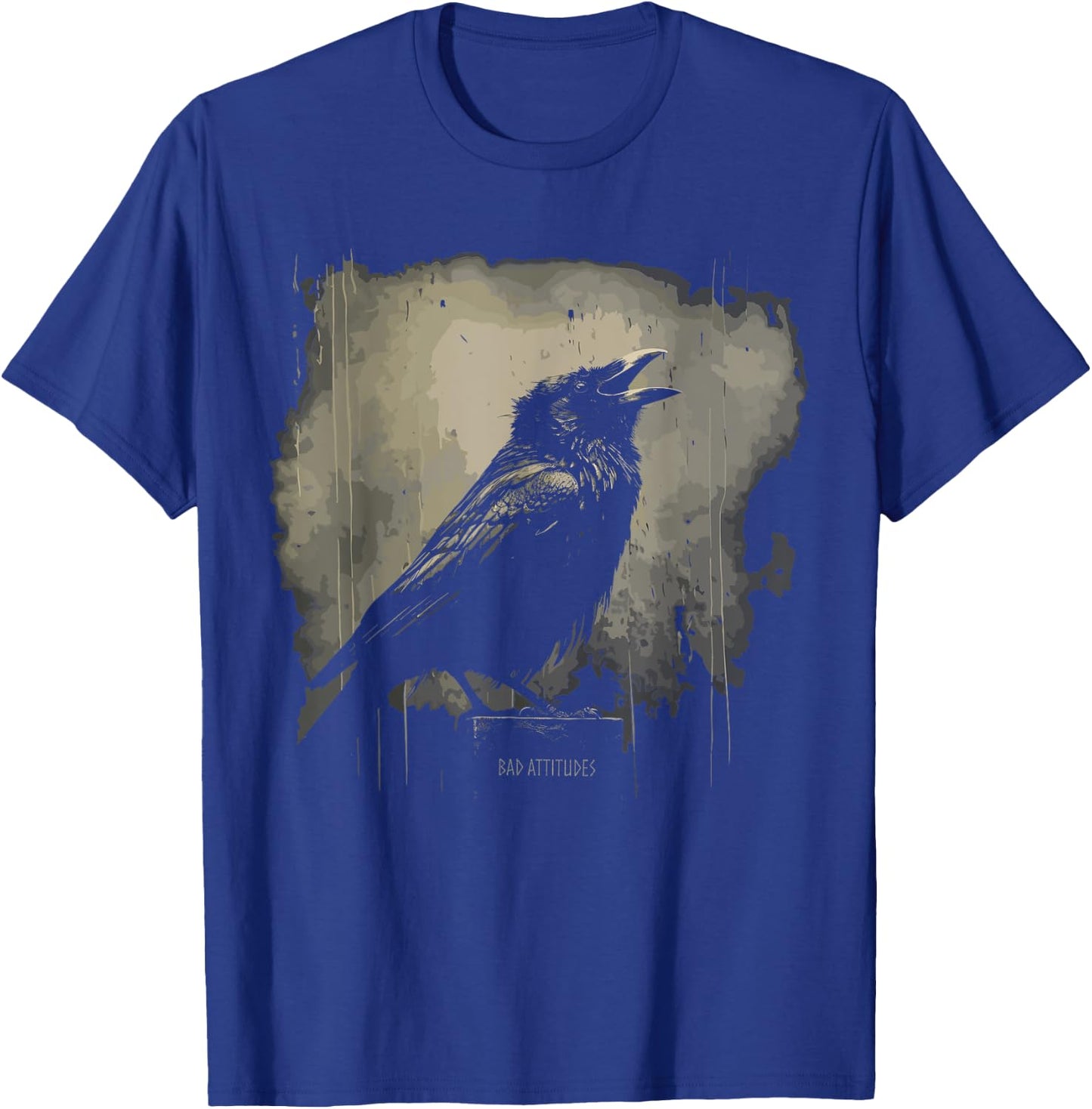 Bad Attitudes Gothic Rabe Krähe Goth Raven Dark Art Grunge Aesthetic für Damen und Herren - Schwarz, Kurzarm, , S T-Shirt - T-Shirt | Royal