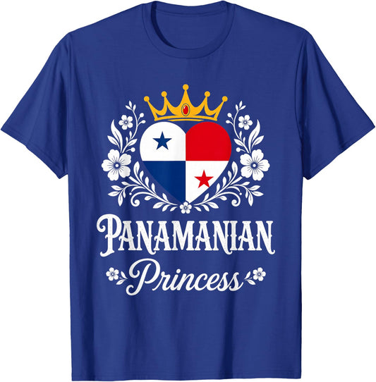 Panamanian Princess Panama Flag Proud Panamanian Girl T-Shirt - T-Shirt | Royal