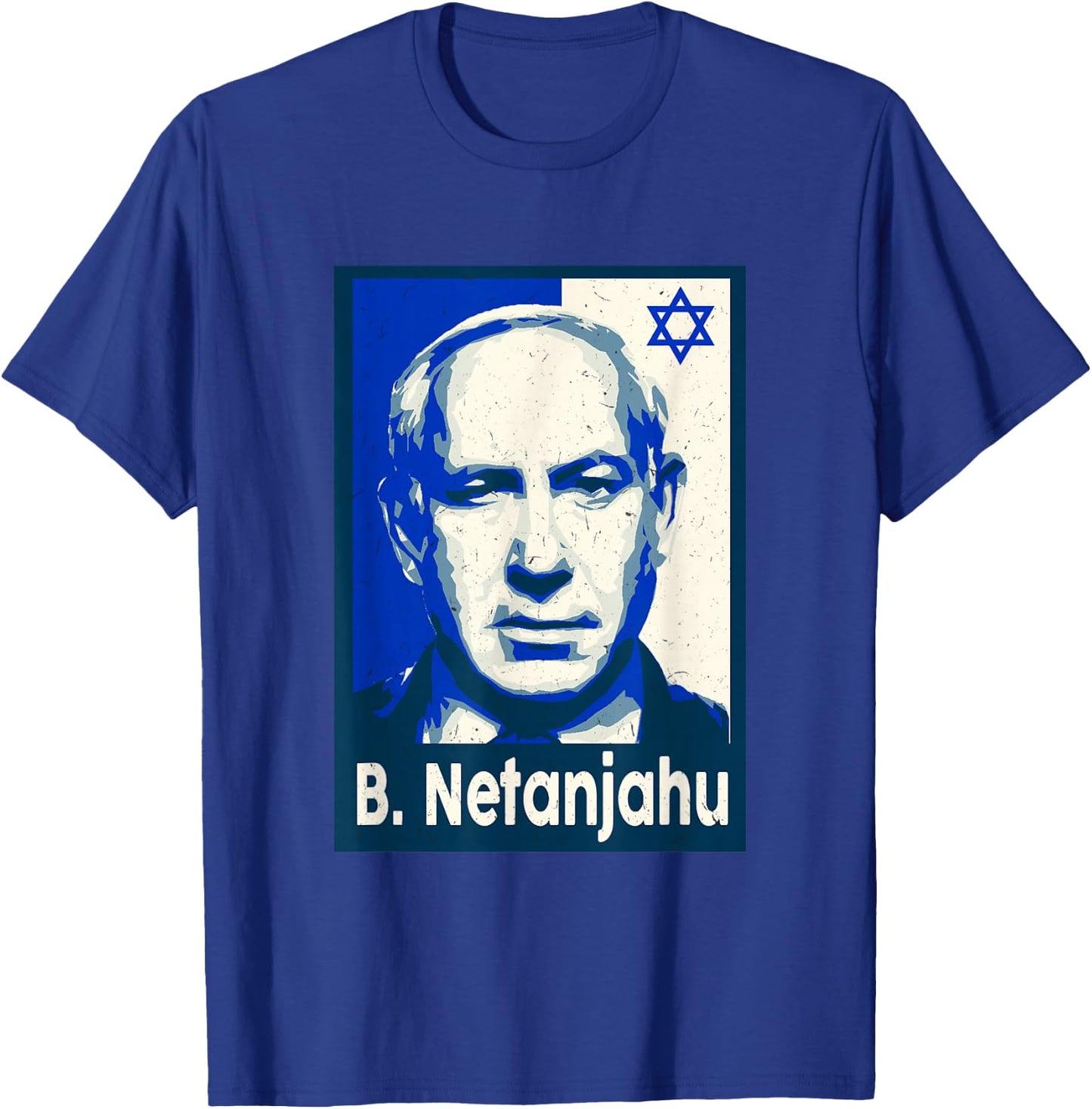 Israeli Netanjahu Israel Flag Heart Pride Israel T-Shirt - T-Shirt | Royal