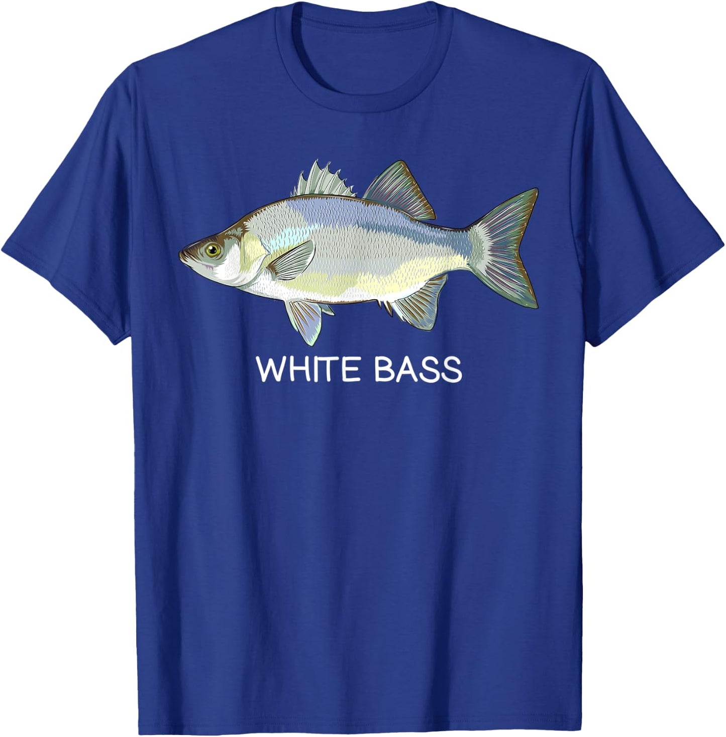 White Bass Freshwater Game Fish T-Shirt - T-Shirt | Royal