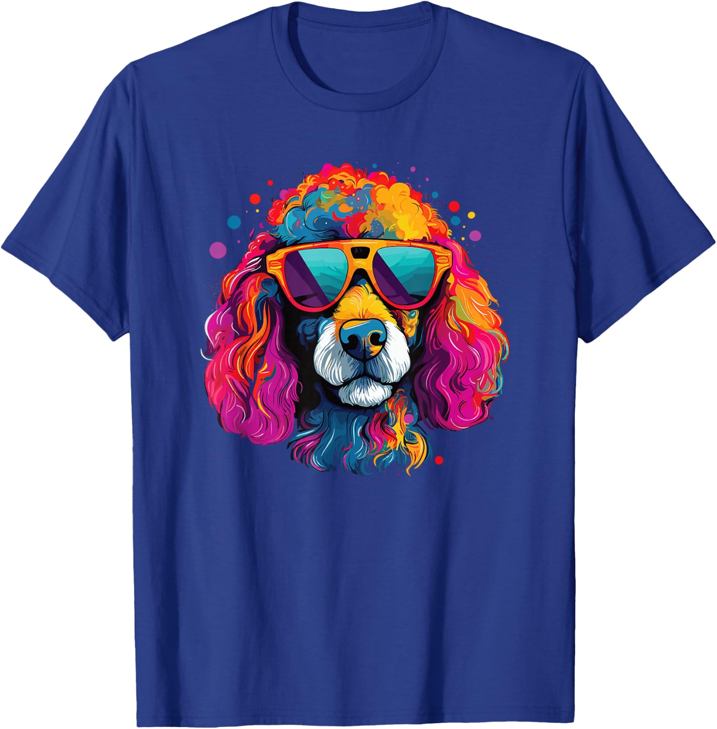 Wasserfarben Farbenfroher Pudel Hunde T-Shirt - T-Shirt | Royal