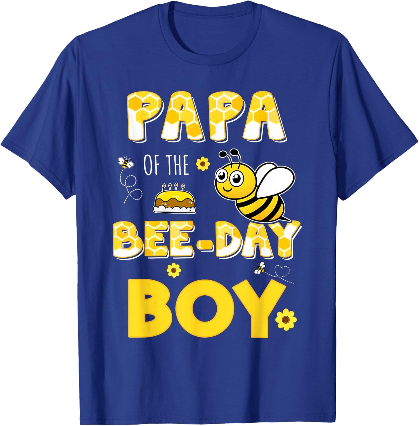 Papa Of The Bee-Day Boy Hive Party Matching Birthday Grandpa T-Shirt - T-Shirt | Royal