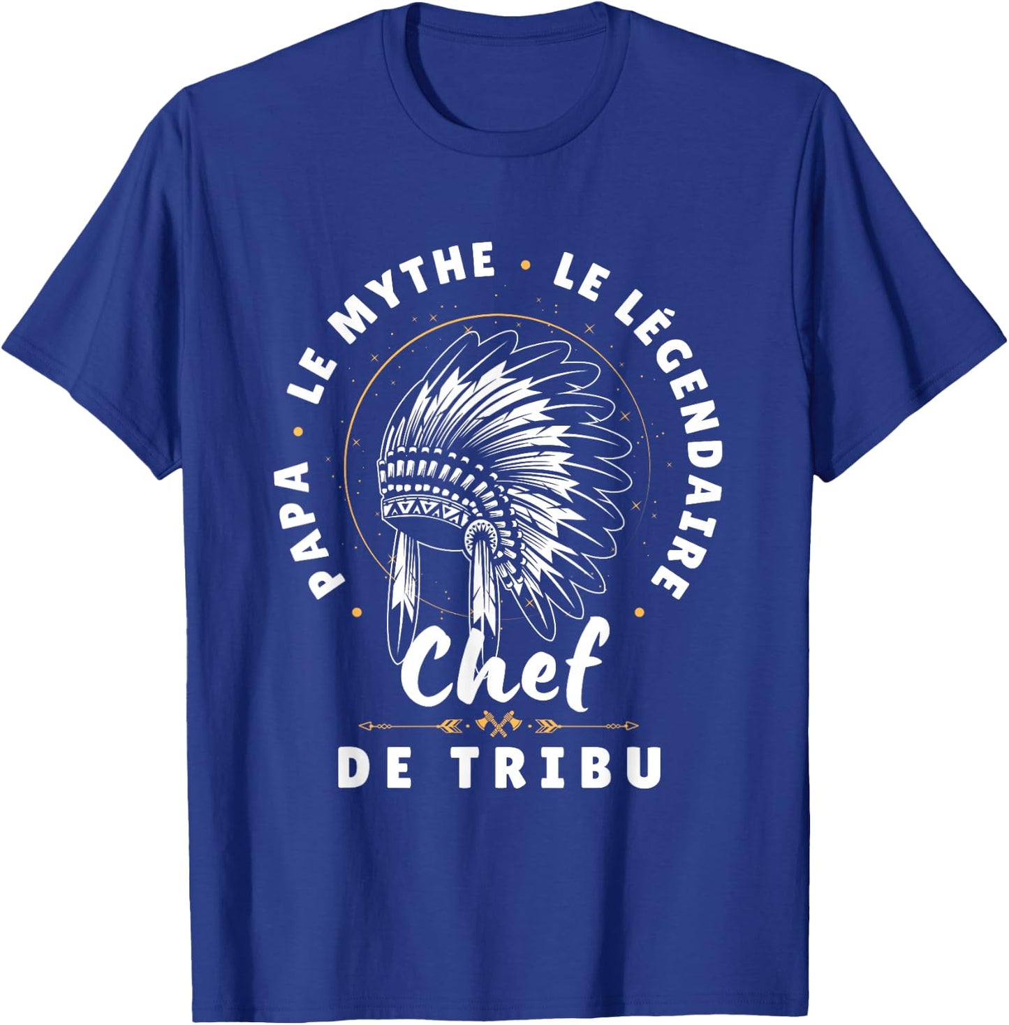 Men's Legendary Myth Tribe Leader - Papa , Black, S T-Shirt - T-Shirt | Royal