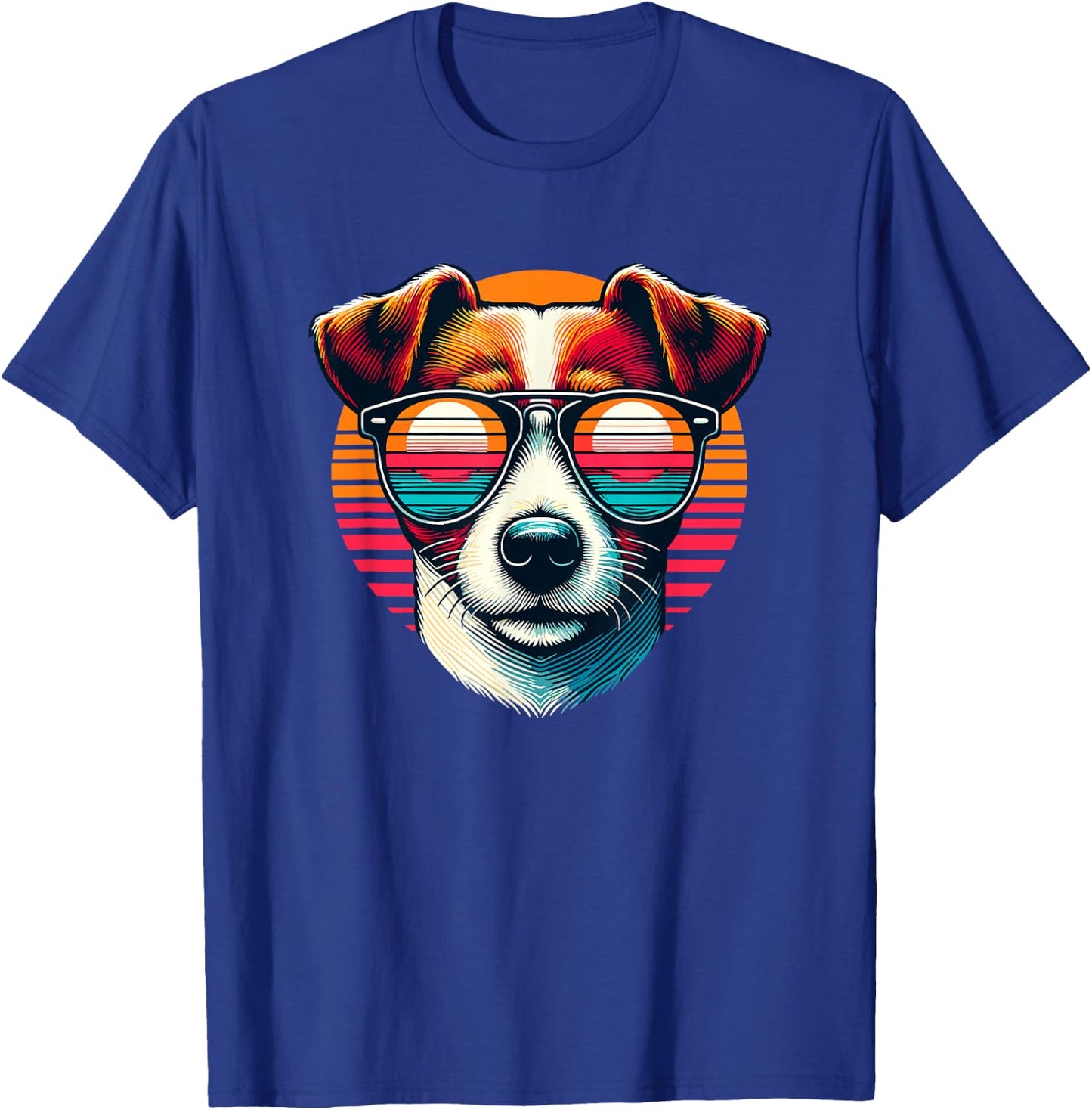 Retro Sunglasses Jack Russell Terrier Jack Russells , Black, S T-Shirt - T-Shirt | Royal