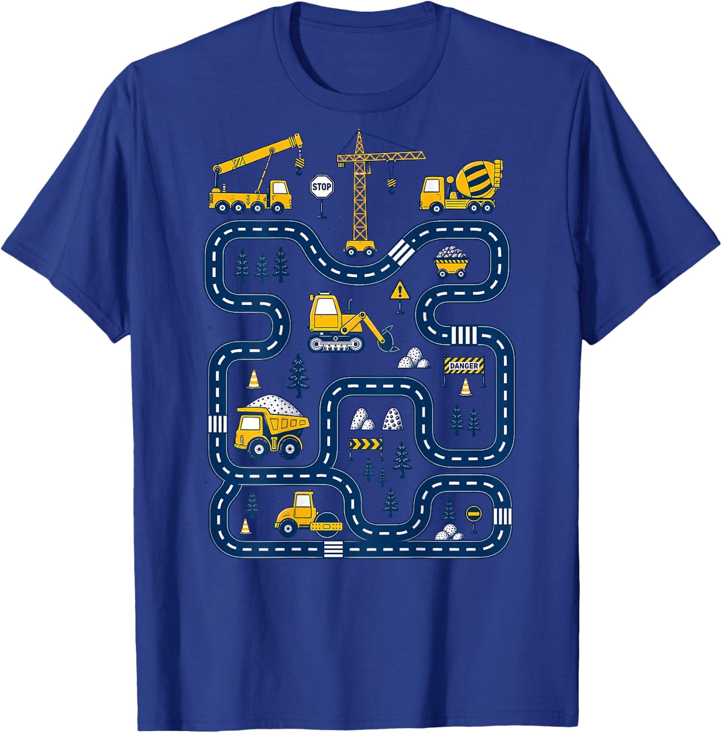 (On Back) Tired Dads Club Car Race Track On Dad Father's Day T-Shirt - T-Shirt | Royal