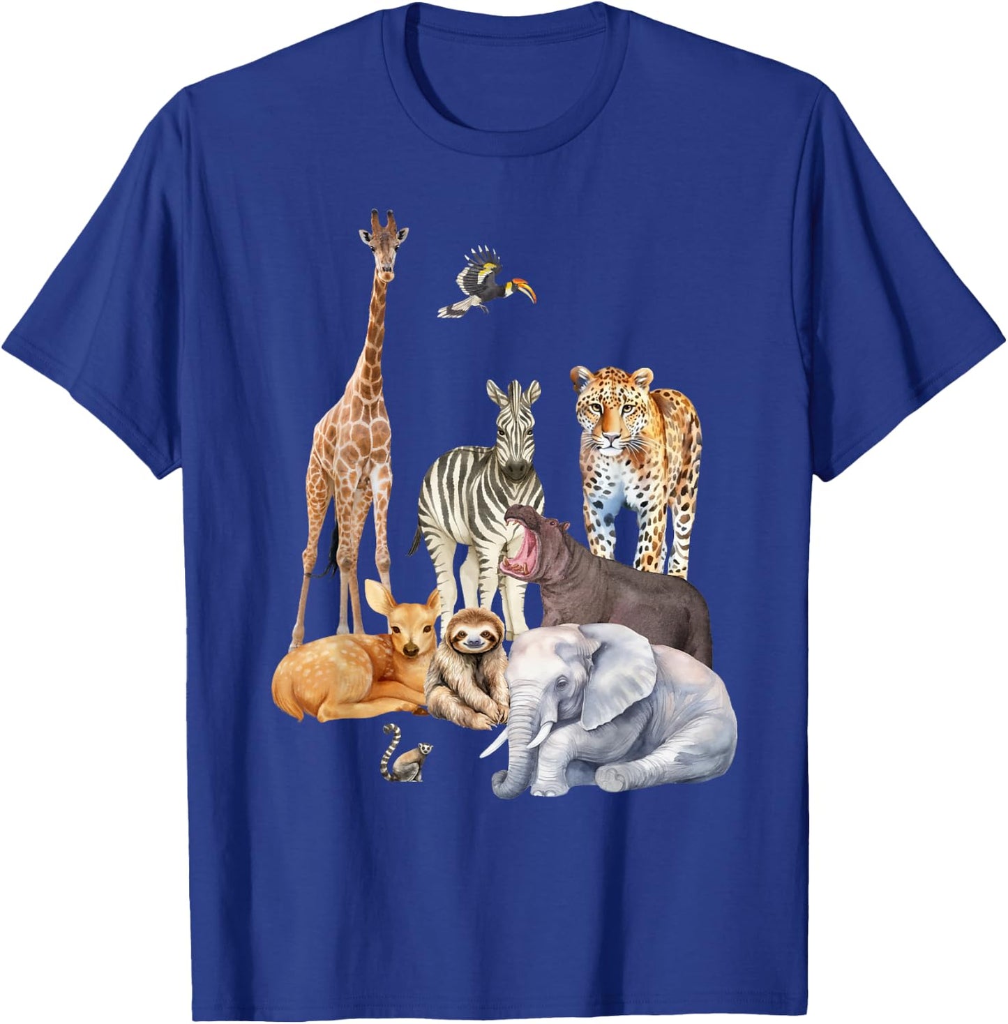 Wildlife Safari Party Animal Design T-Shirt - T-Shirt | Royal