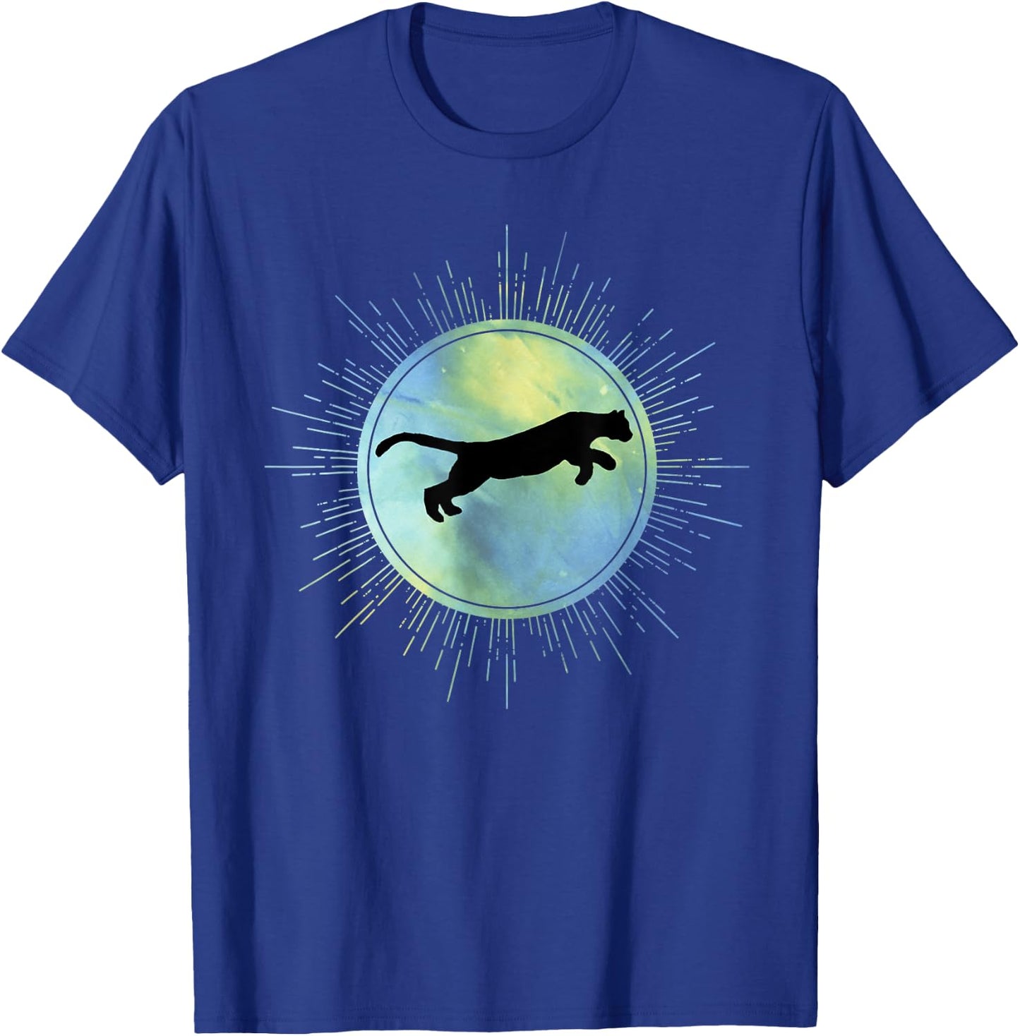 Hazy Sky Jumping Puma T-Shirt - T-Shirt | Royal