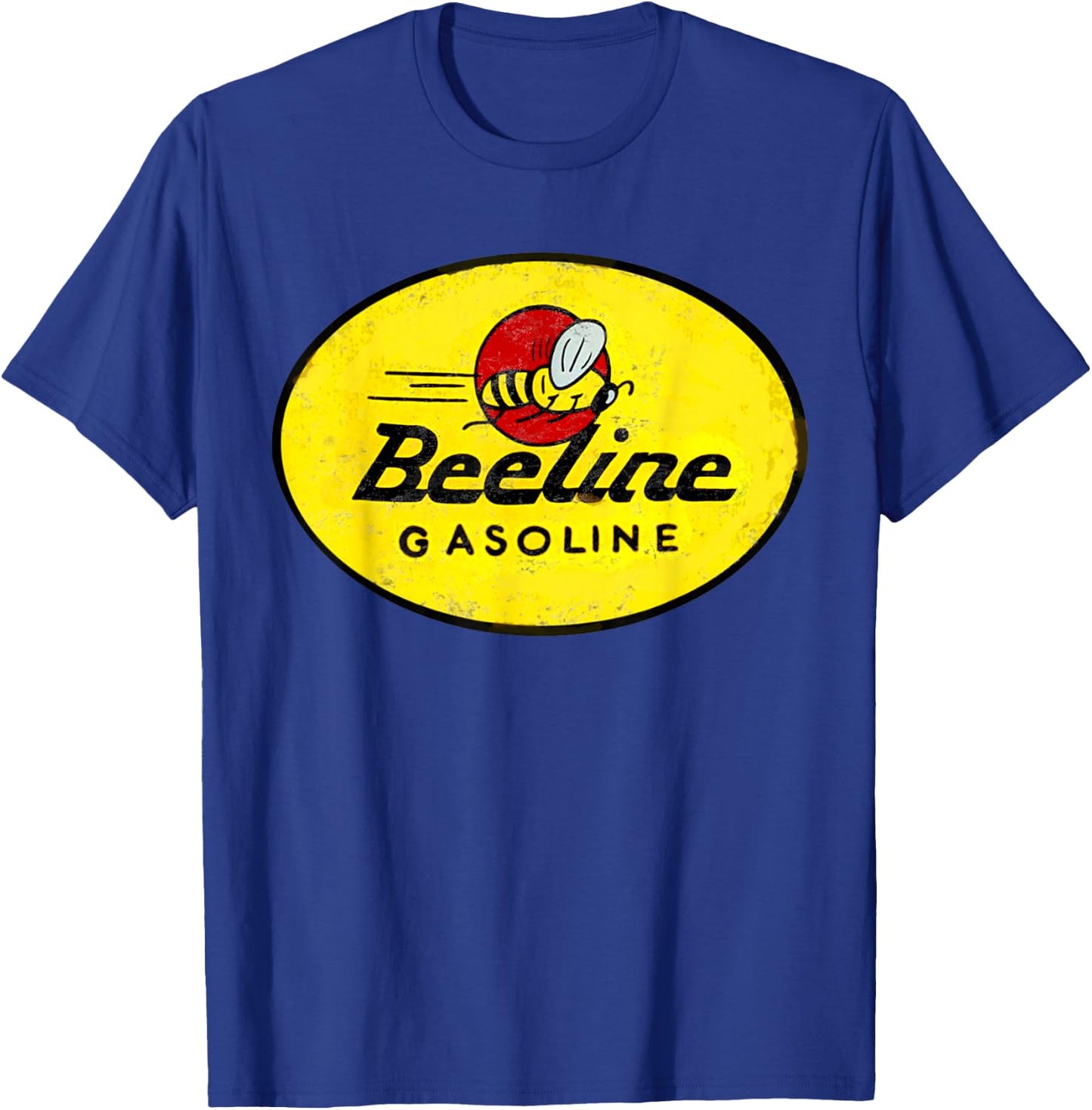 Retro Vintage Gas Station Beeline Gasoline Motor Oil Sign T-Shirt - T-Shirt | Royal