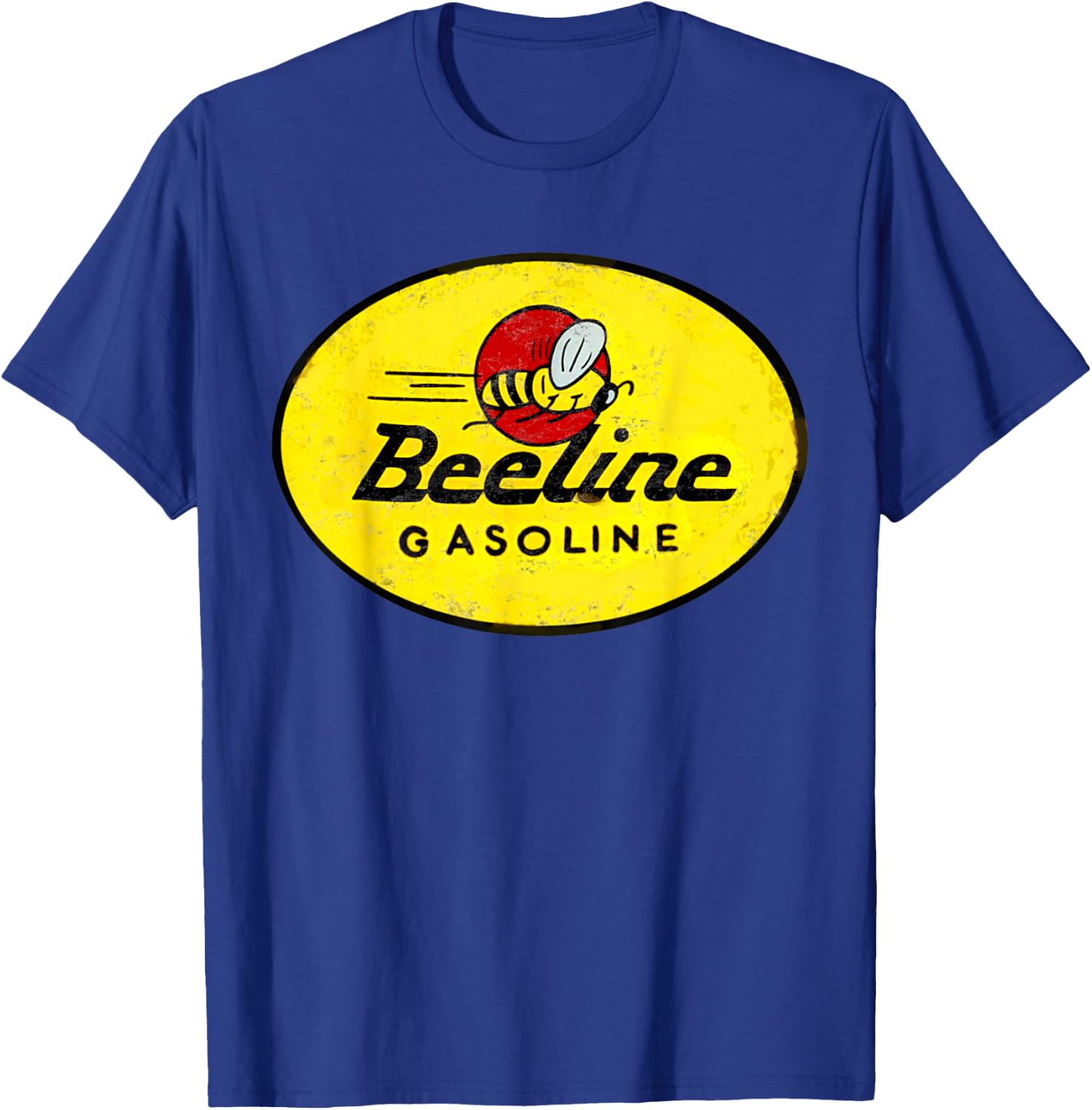 Retro Vintage Gas Station Beeline Gasoline Motor Oil Sign T-Shirt - T-Shirt | Royal