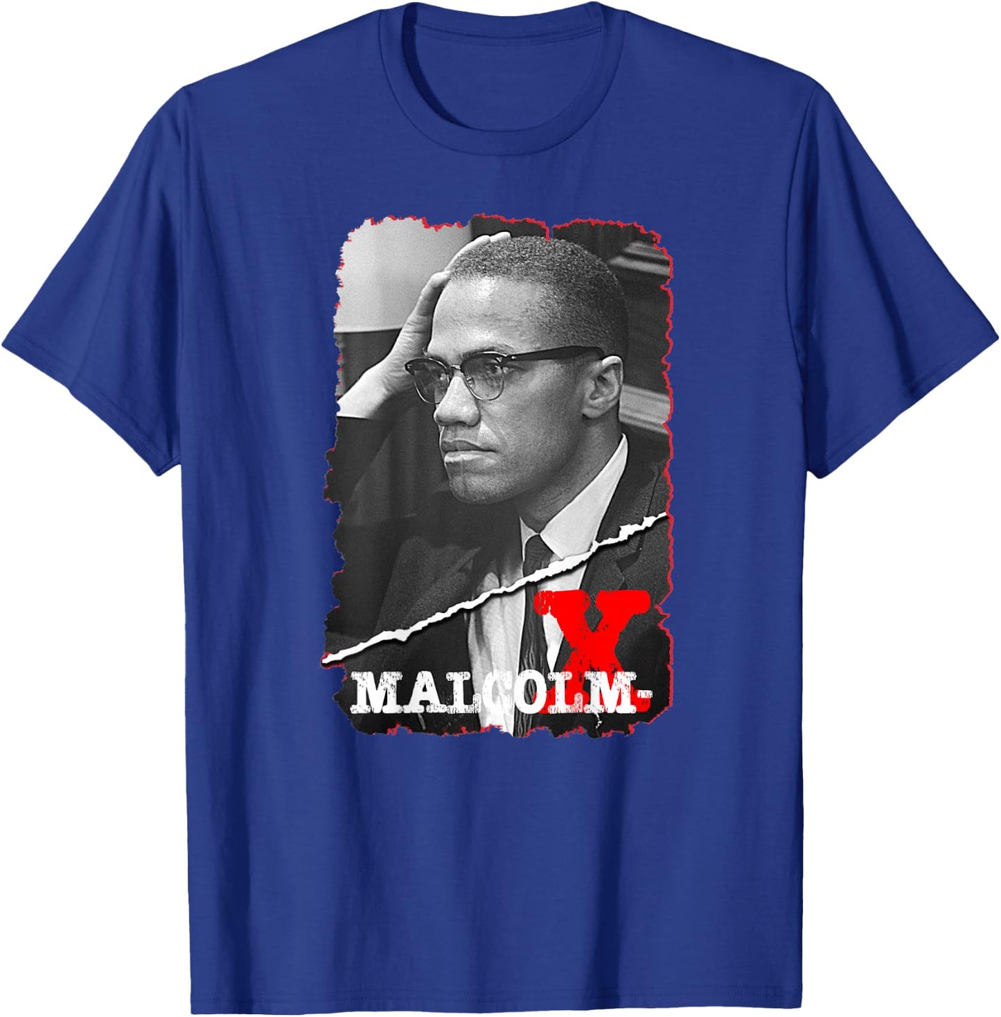 Malcolm X_001_Back Printed , Black, S T-Shirt - T-Shirt | Royal