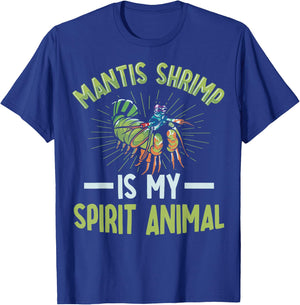 Rainbow Peacock Mantis Shrimp Design for a Mantis Shrimp fan T-Shirt - T-Shirt | Royal