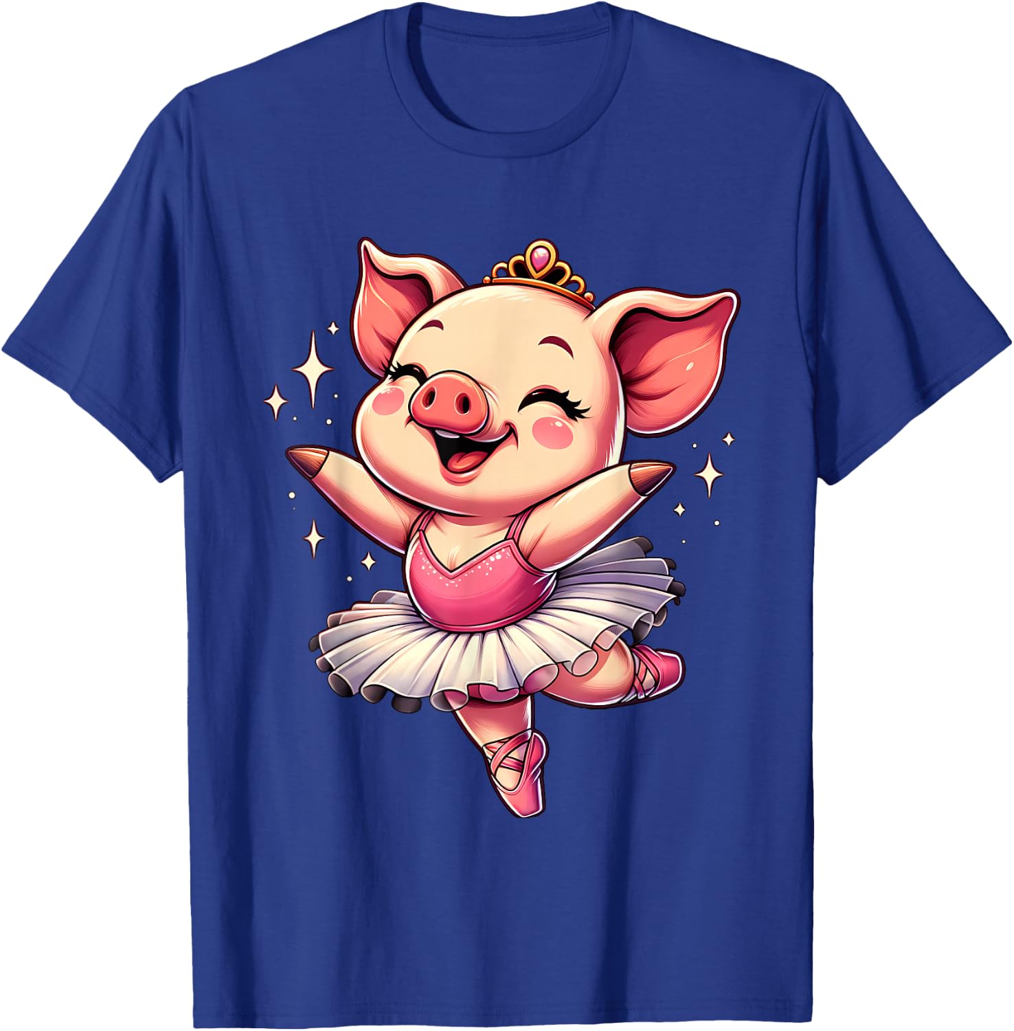 Ballerina Pig Dancing T-Shirt - T-Shirt | Royal