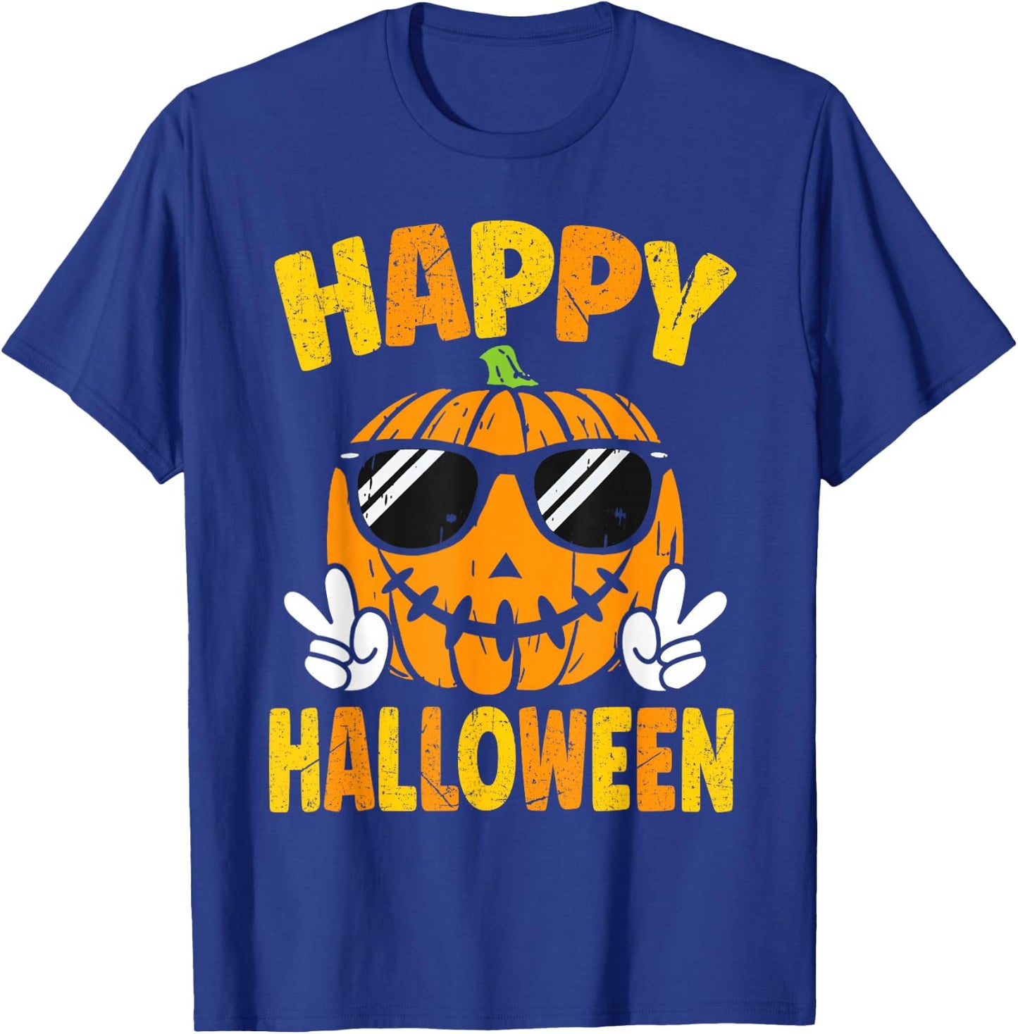 Trick Or Treat Halloween 2025 Spooky Pumpkin Costume Men Boy T-Shirt - T-Shirt | Royal