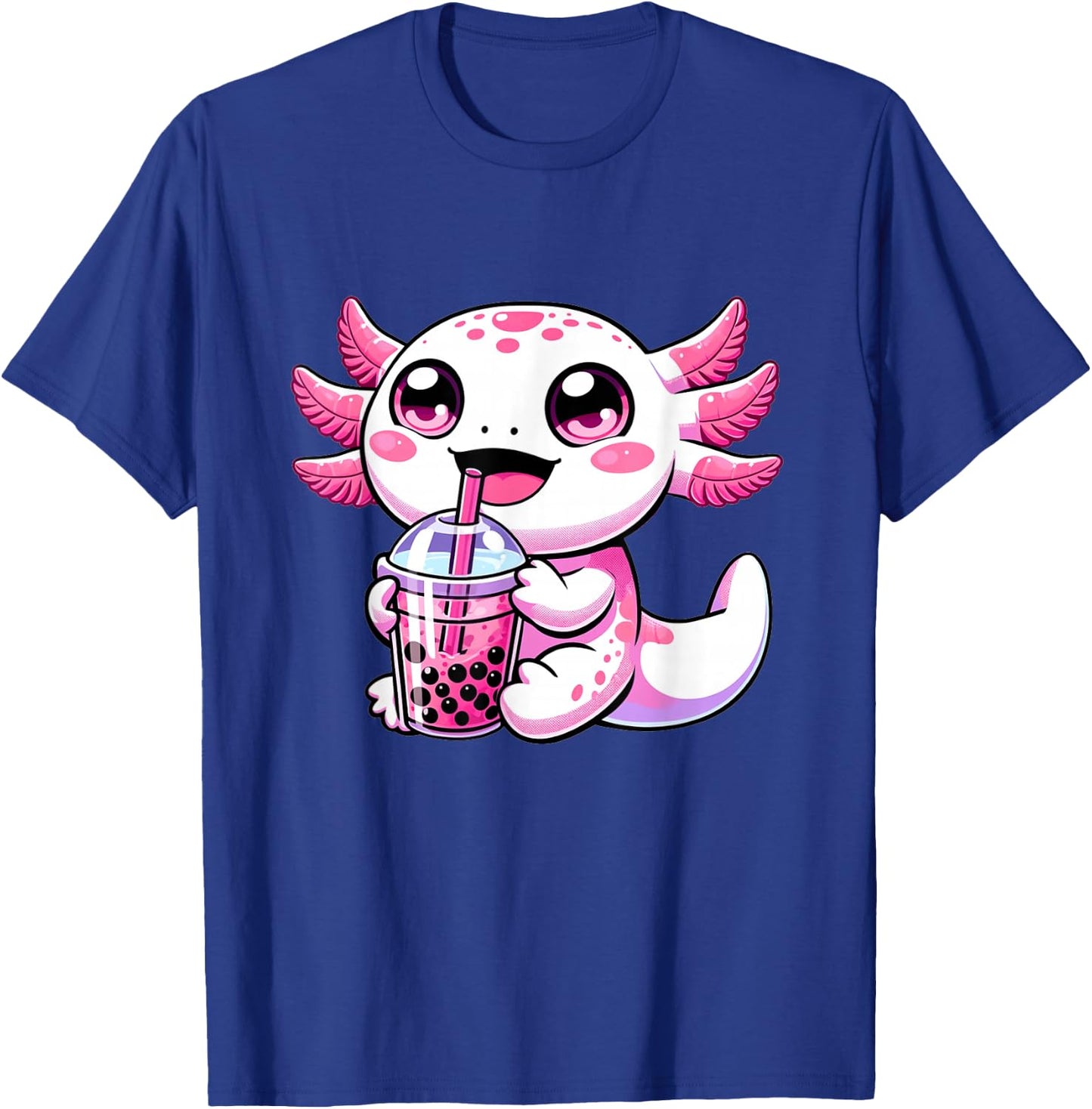 Kawaii Axolotl Boba Tea Anime Bubble Tea Axolotl T-Shirt - T-Shirt | Royal