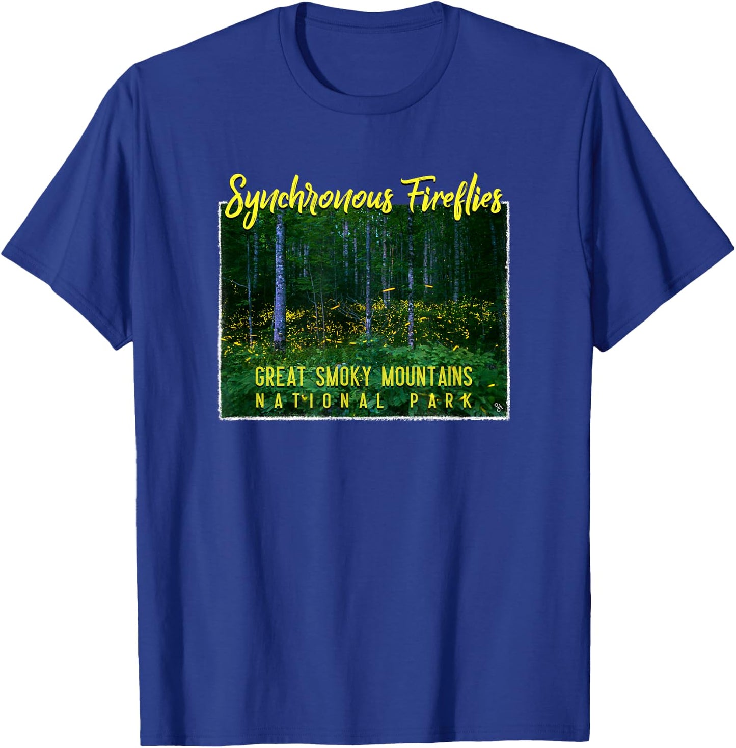 Great Smoky Mountains National Park Synchronous Fireflies T-Shirt - T-Shirt | Royal
