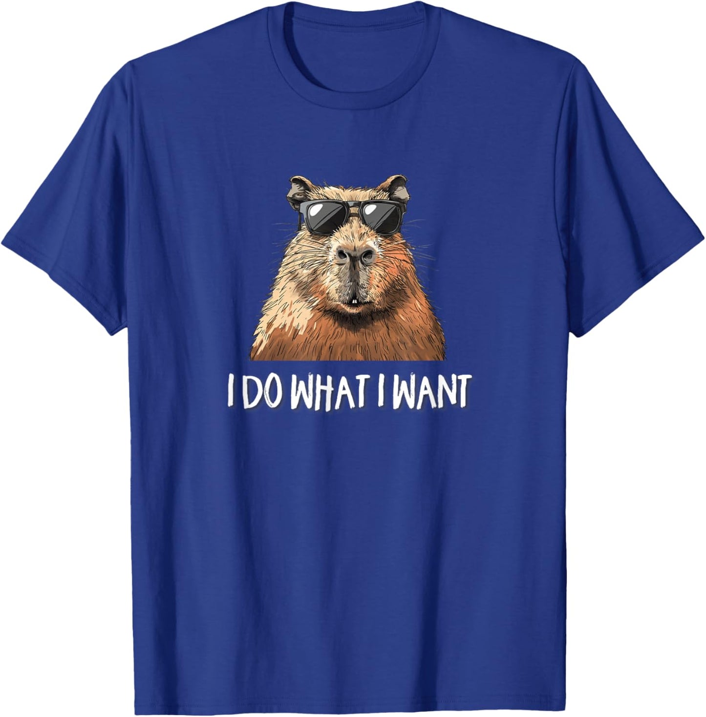 Meme Lover Sunglasses I Do What I Want Capybara Lover T-Shirt - T-Shirt | Royal