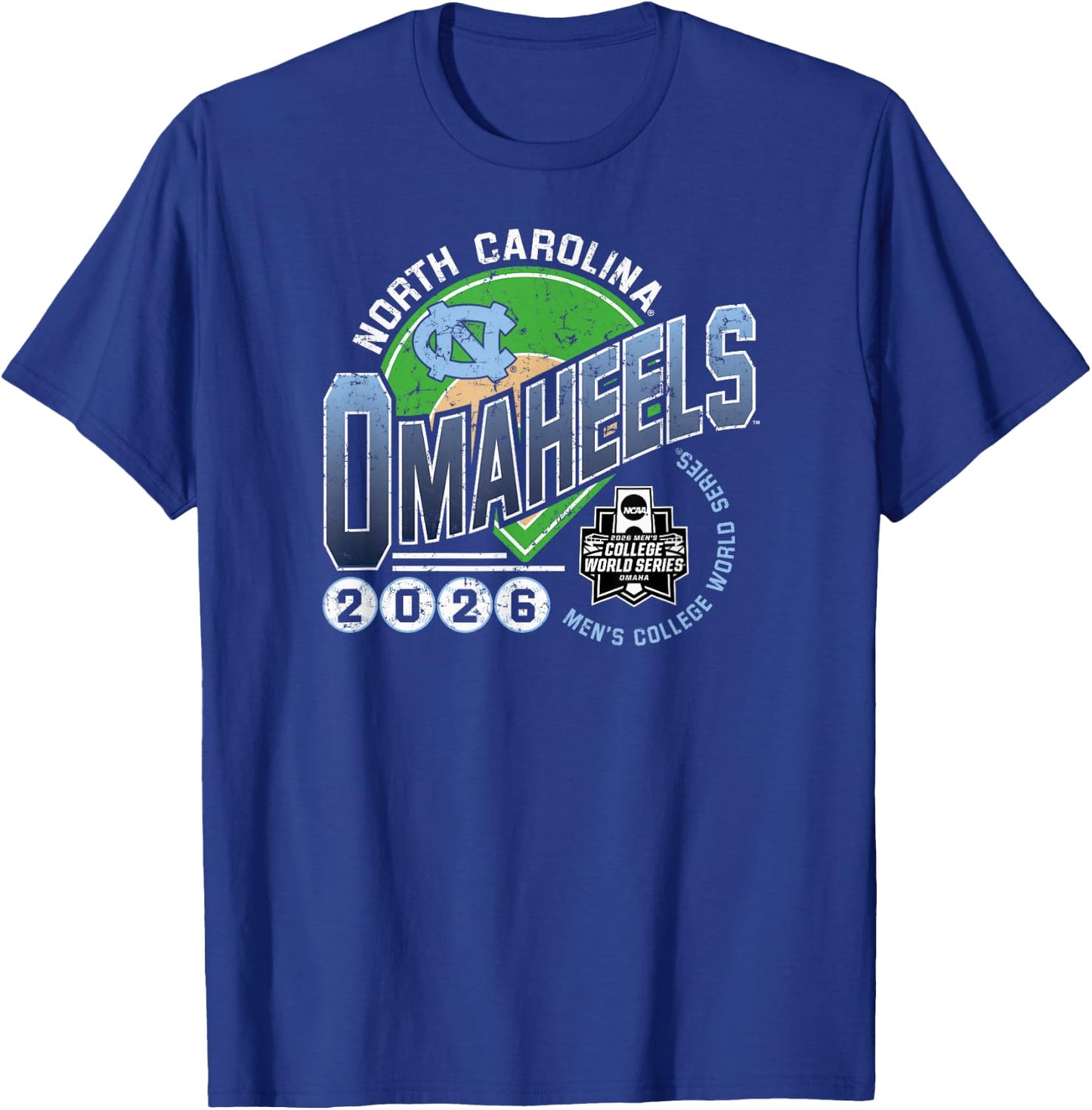 North Carolina Tar Heels College World Series 2026 Omaheels T-Shirt - T-Shirt | Royal