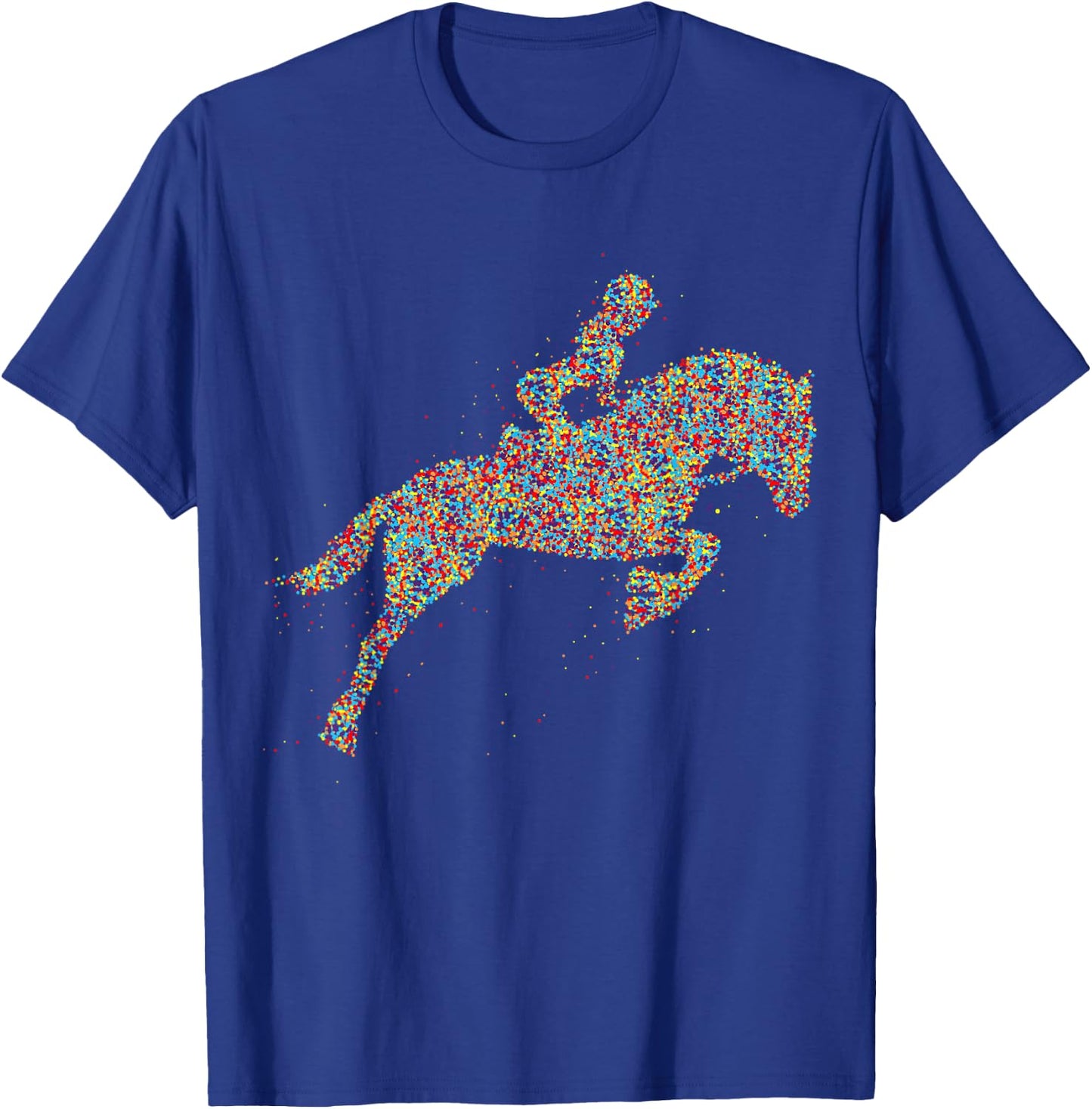 Süße Pferdesport & Pferdeliebhaber Geschenke Damen & Mädchen Frauen Reiterin Pferd Schwarz Klein Crew-Ausschnitt Kurzarm Pull-On Klassische Passform 100% Polyester T-Shirt - T-Shirt | Royal
