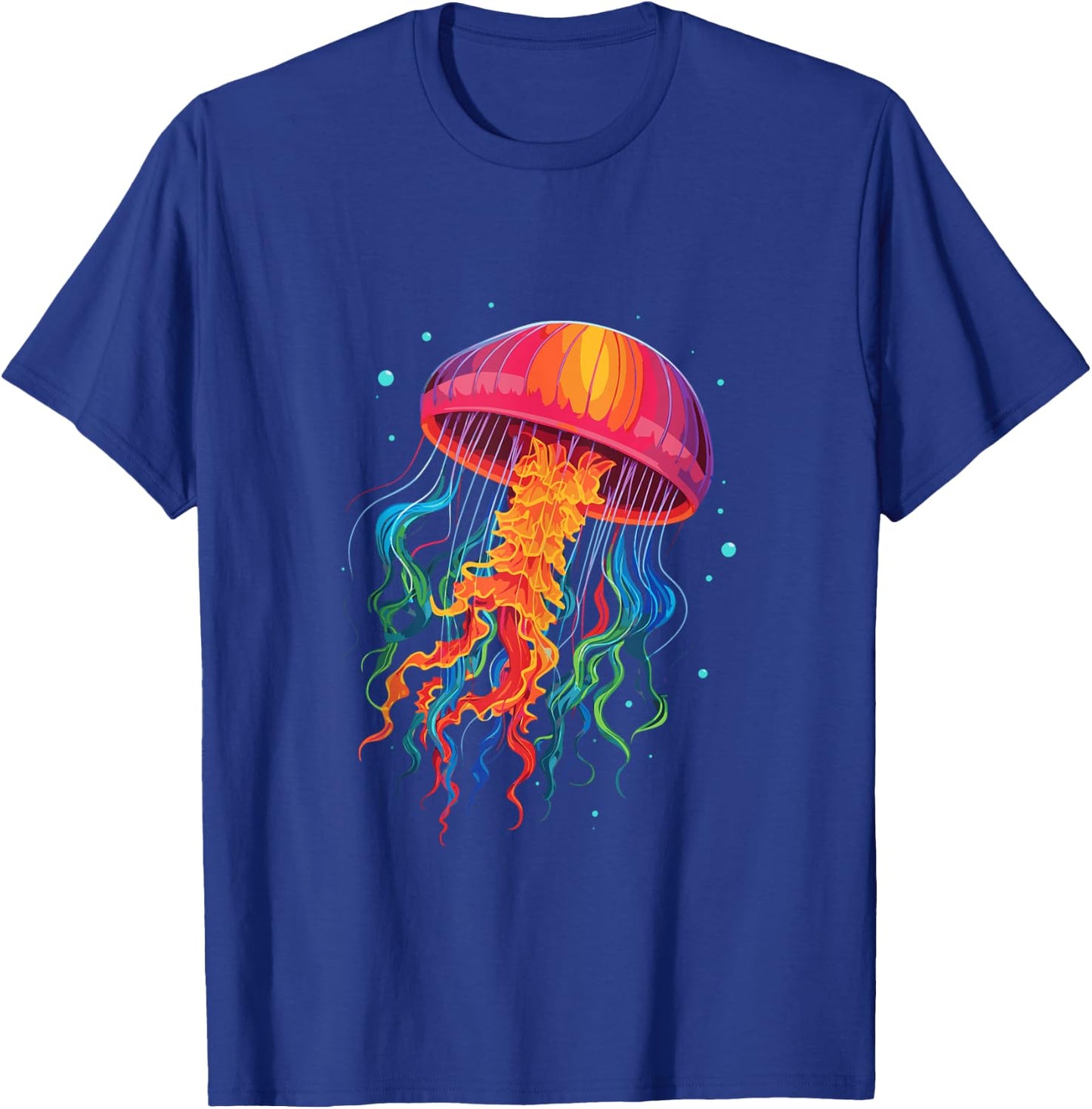 Jellyfish Ocean Animal Scuba Diving Rainbow Jelly Fish T-Shirt - T-Shirt | Royal