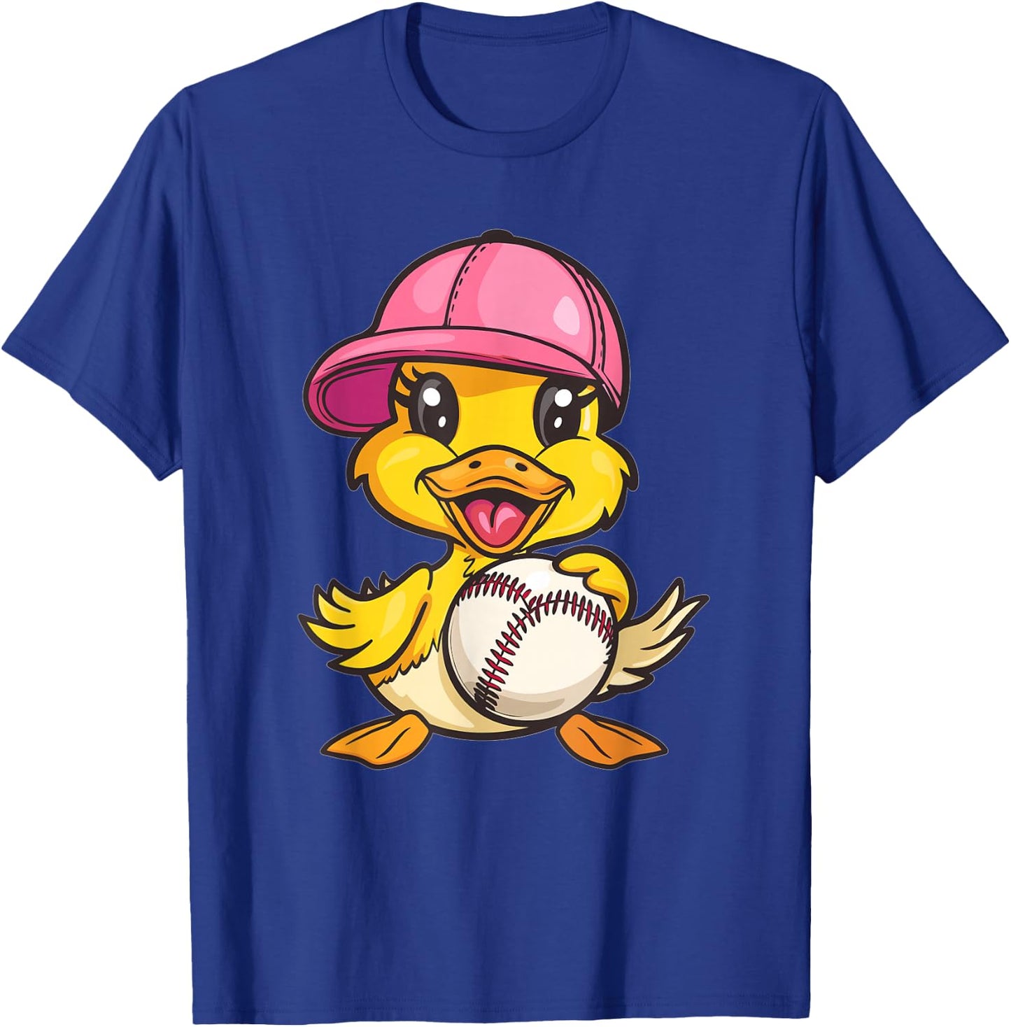 Cute Baseball Duck T-Shirt - T-Shirt | Royal