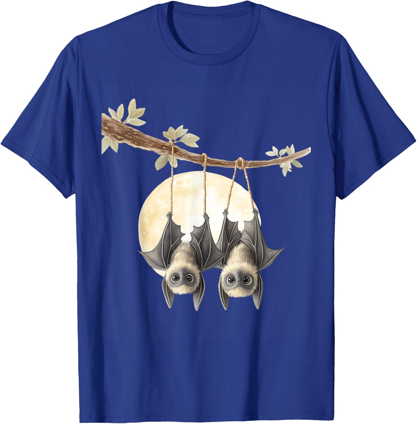Cute Bats Under The Full Moon T-Shirt - T-Shirt | Royal