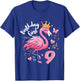 Kids 9th Birthday Gift Flamingo Fan 9 Year Old Girls 9th Bday T-Shirt - T-Shirt | Royal