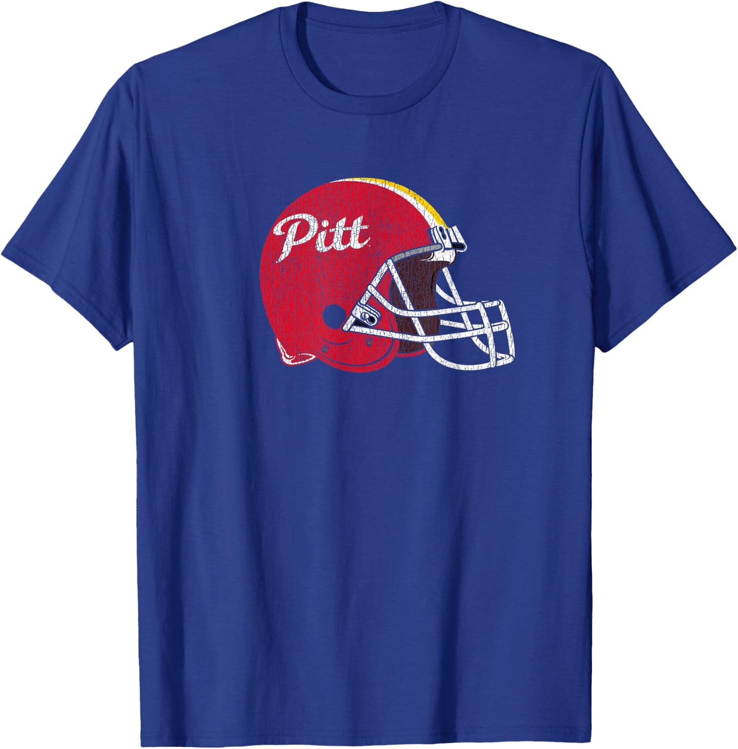 Pitt State Gorillas Football Retro Helmet Distressed T-Shirt - T-Shirt | Royal