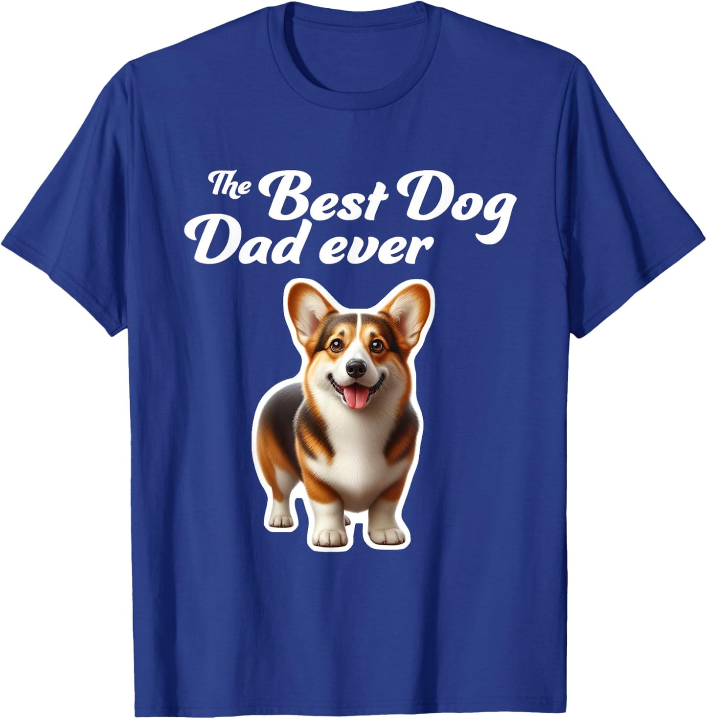 Best Dog Dad Ever - Cardigan Welsh Corgi T-Shirt - T-Shirt | Royal