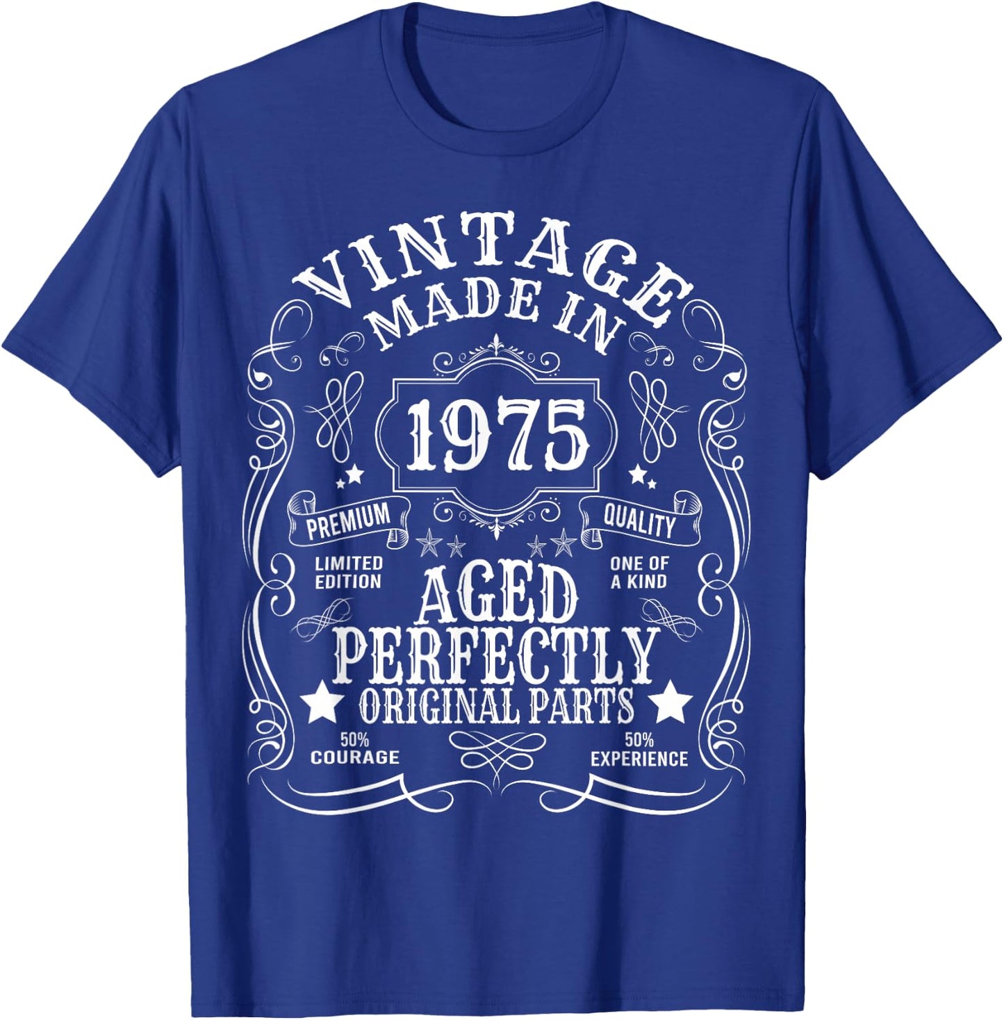 51st Birthday Man Woman 51 Years Decoration 1975 Gift Funny T-Shirt - T-Shirt | Royal