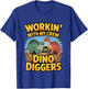 Kids Dino Diggers Construction Team Work Party Outfit T-Shirt - T-Shirt | Royal