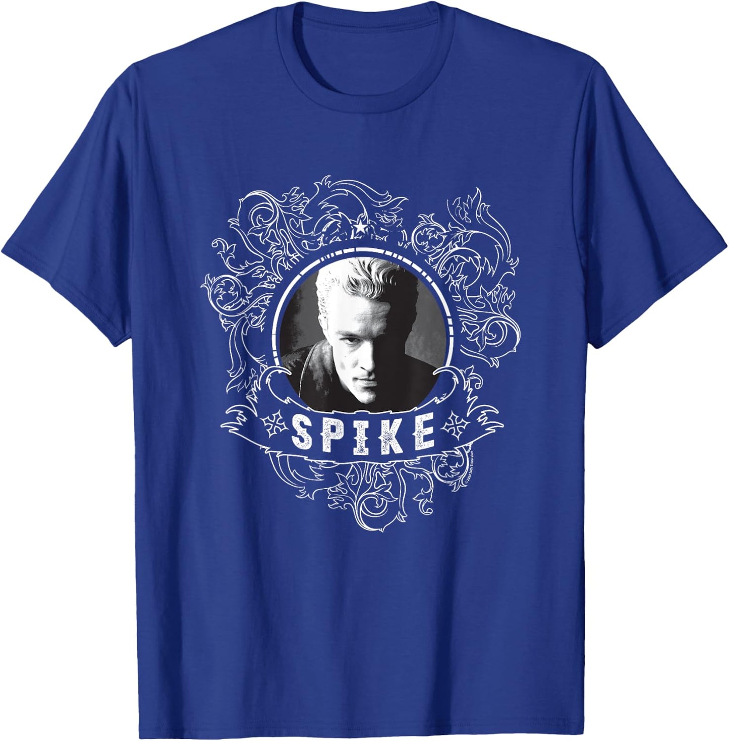 Buffy The Vampire Slayer Spike Faded Face Vintage Portrait , Black, S T-Shirt - T-Shirt | Royal