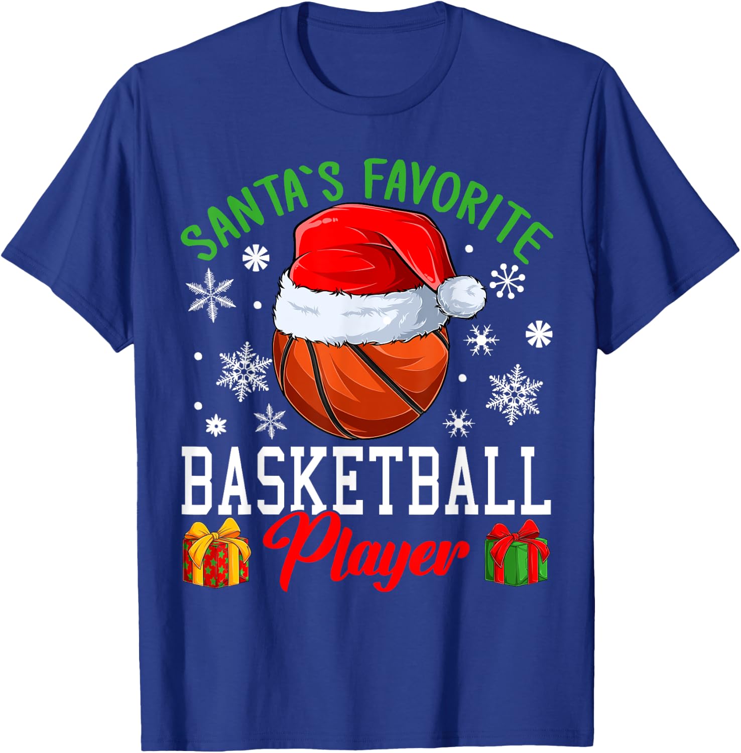 Basketball Christmas - Santa´s favorite Basketball player T-Shirt - T-Shirt | Royal