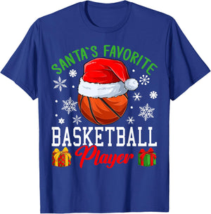 Basketball Christmas - Santa´s favorite Basketball player T-Shirt - T-Shirt | Royal
