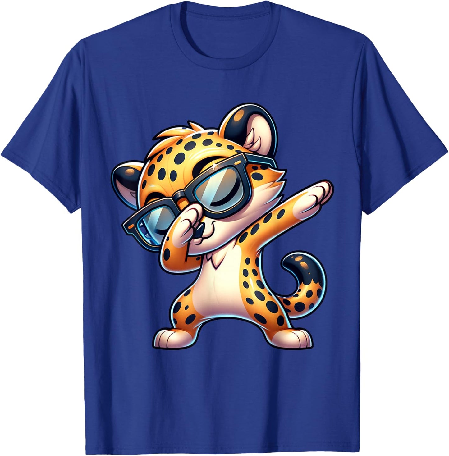 Dabbing Cheetah Sunglasses Cheetah Animal Colorful T-Shirt - T-Shirt | Royal